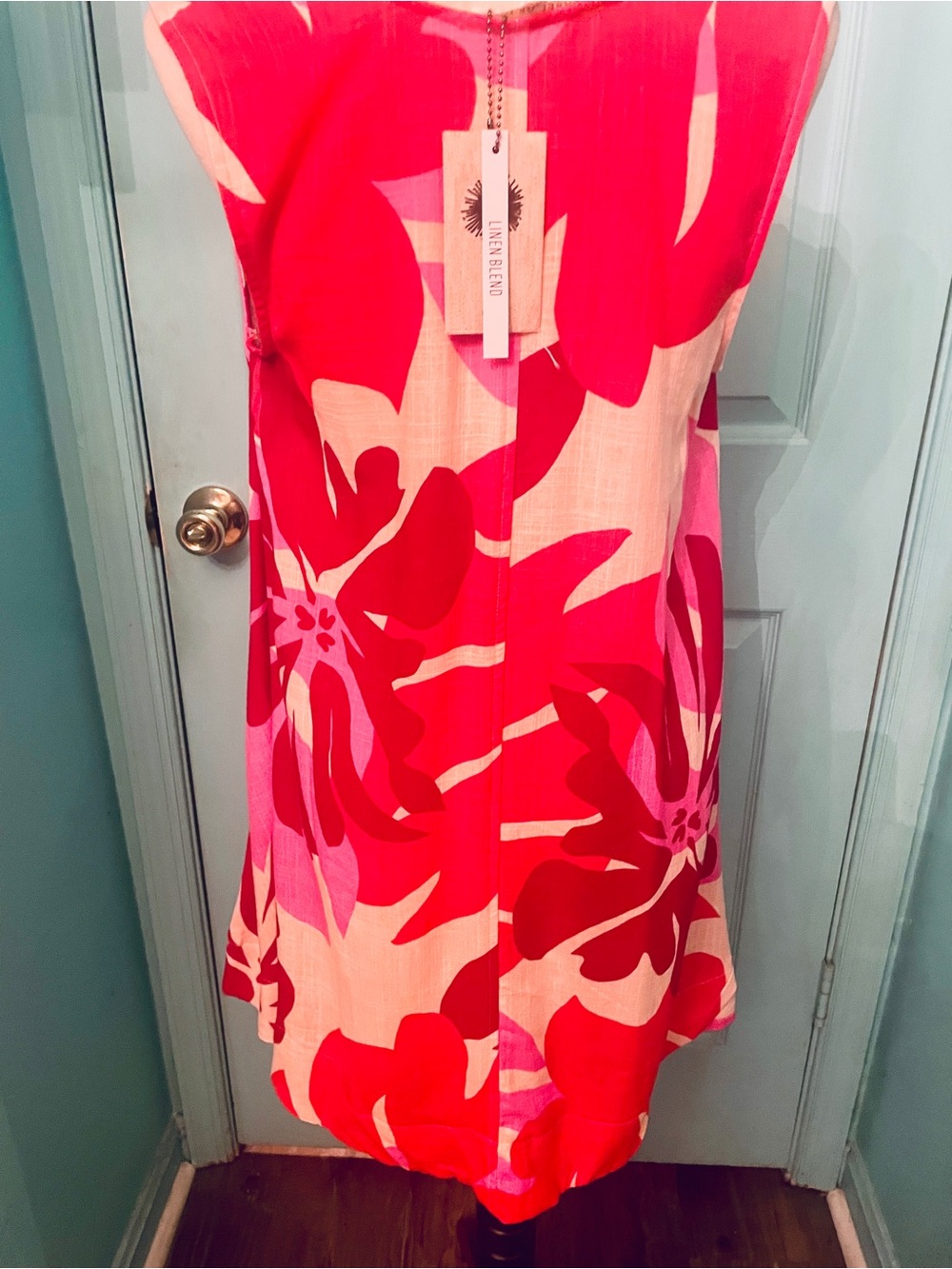 NWT Anthropologie + Label of Love Linen Blend Swing Mini Dress. Small. Pockets! - Picture 2 of 7